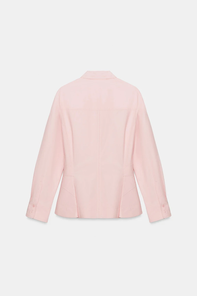 ZW COLLECTION PEPLUM POPLIN SHIRT