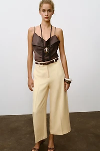 PANTALON JUPE-CULOTTE CEINTURE
