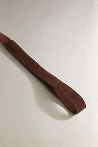 LEATHER PET LEAD WITH CLIP