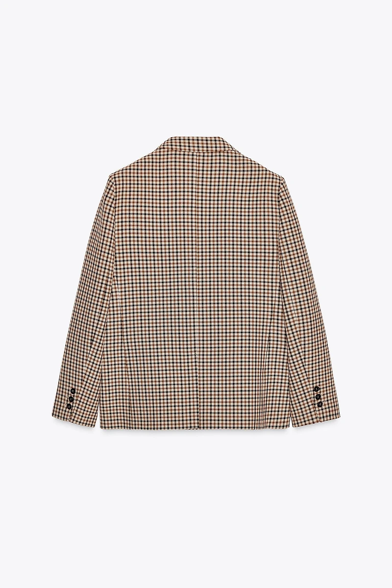 STRAIGHT PLAID BLAZER ZW COLLECTION