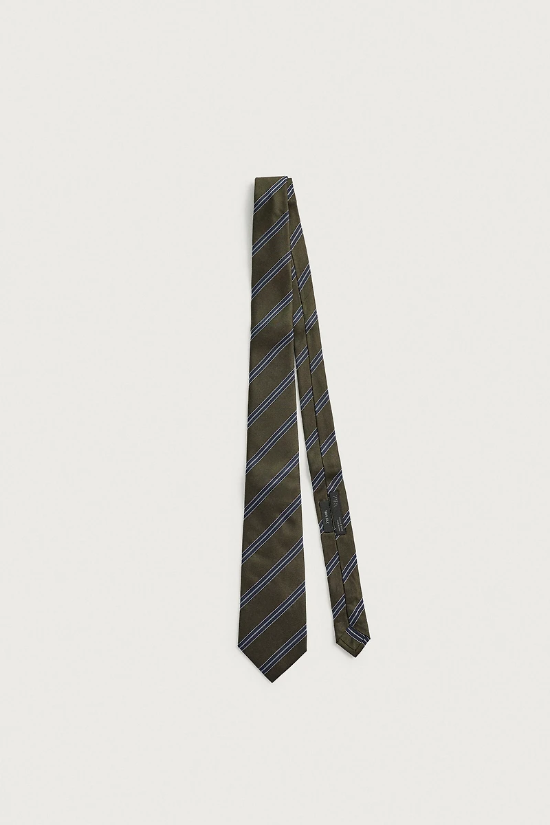 100% SILK STRIPED TIE