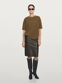 Oversize alpaca and wool knit sweater