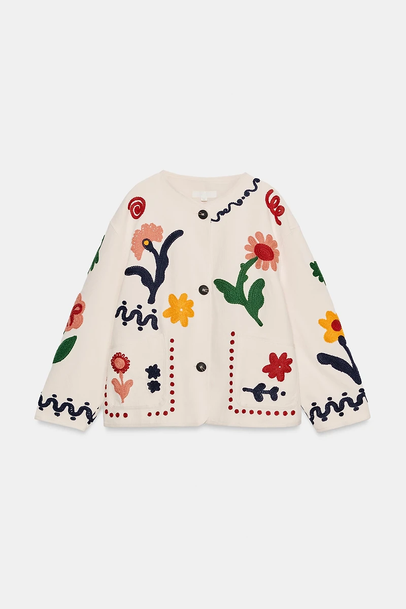 FLORAL EMBROIDERED JACKET