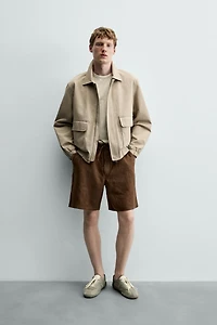 100% LINEN RELAXED FIT SHORTS