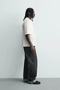 BOXY FIT TEXTURED SWEATSHIRT