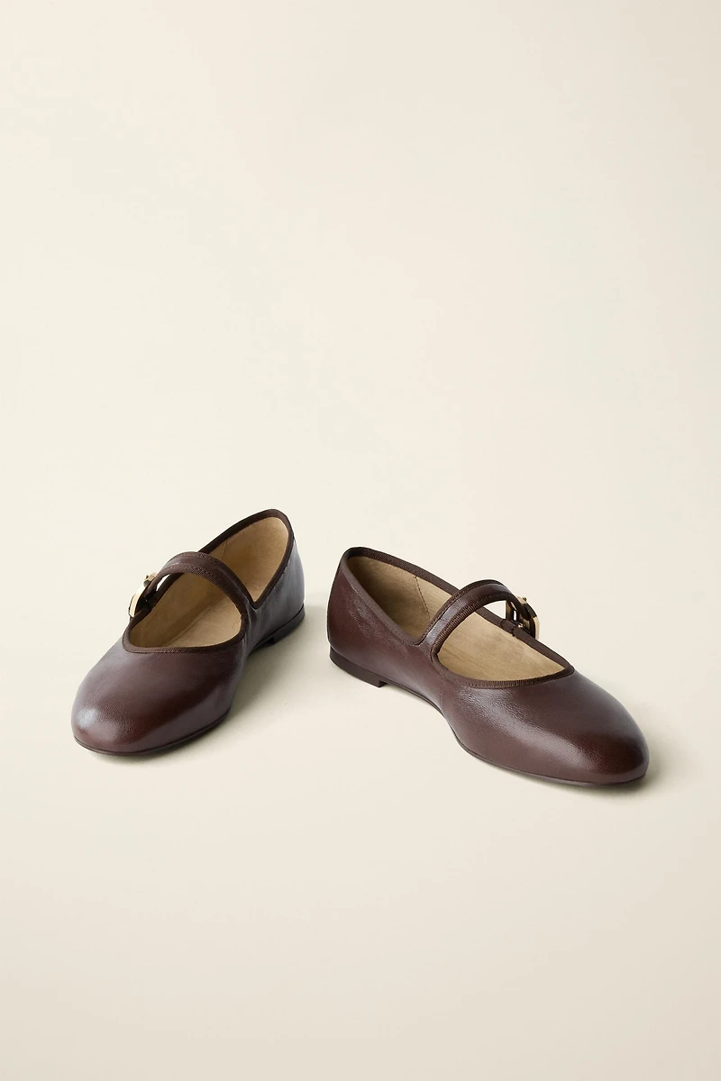 LEATHER BALLET FLATS CREATED BY CARAMEL LONDON X ZARA