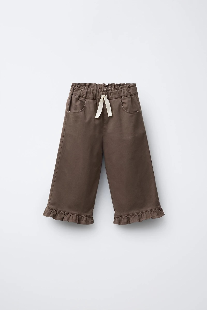 RUFFLED BAGGY PANTS