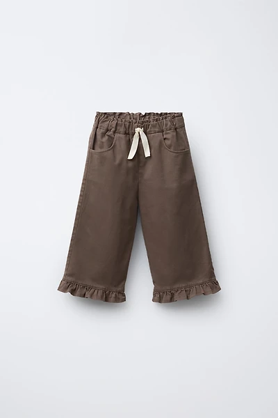 RUFFLED BAGGY PANTS