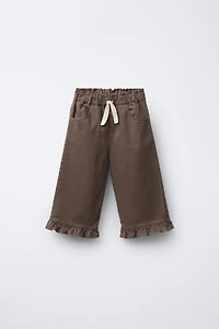 RUFFLED BAGGY PANTS