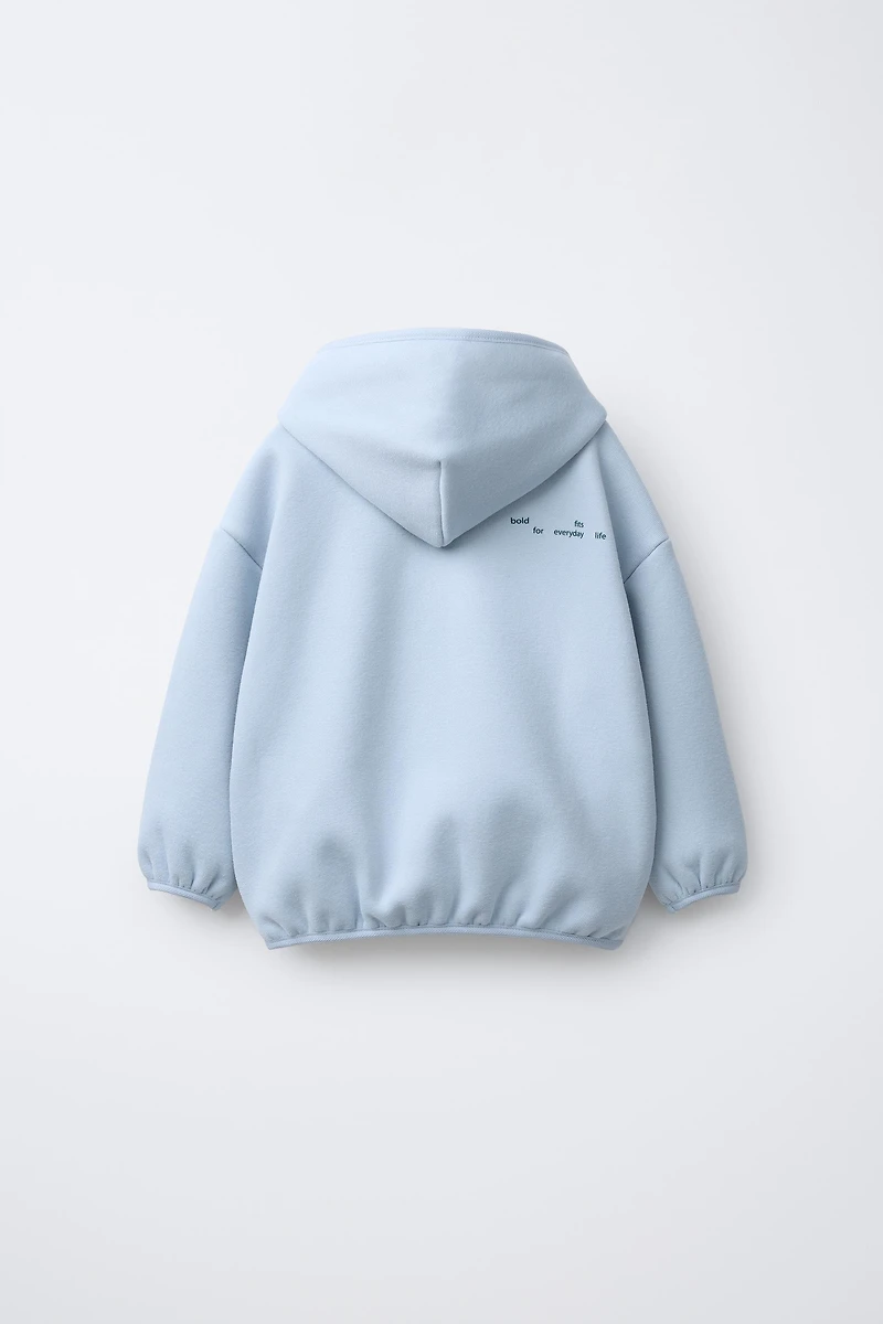HOODIE FLEECE LINED WITH LOGO
