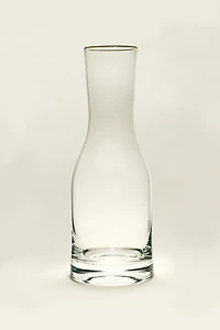 BOHEMIA CRYSTAL BOTTLE WITH A GOLDEN RIM