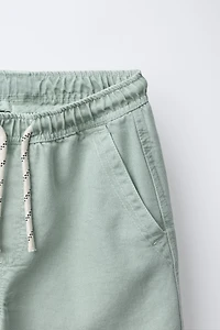 STRAIGHT FLOWY TWILL SHORTS
