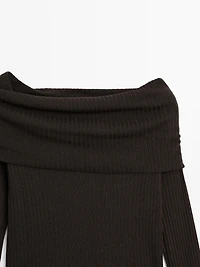 Ribbed knit sweater