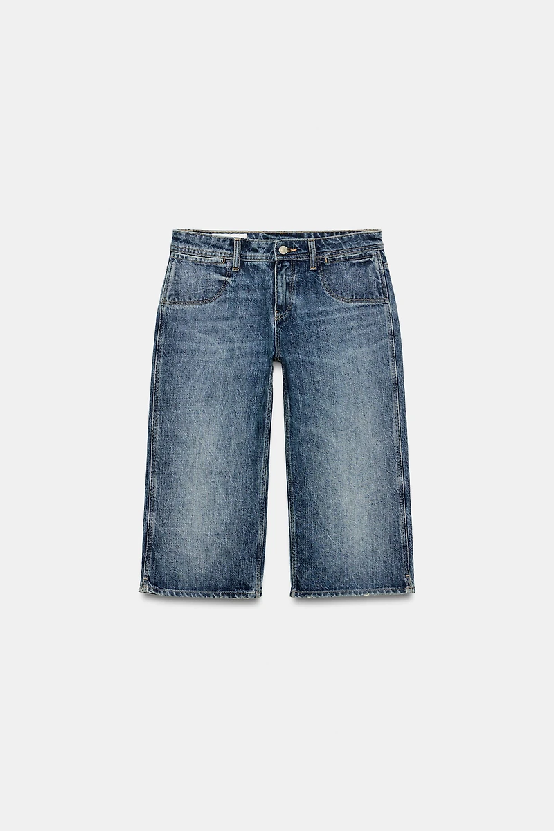 MID-RISE TRF DENIM CAPRI JEANS