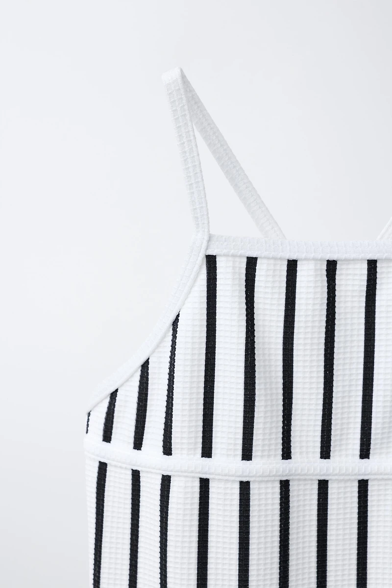 2-6 YEARS/ STRIPED SWIMSUIT