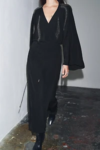 ZW COLLECTION BEADED EMBROIDERY DRESS