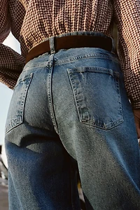 Z.10 HIGH-WAISTED BELTED CULOTTE JEANS