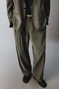 RELAXED FIT SUIT PANTS