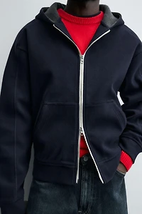 SWEAT À CAPUCHE EN FEUTRE