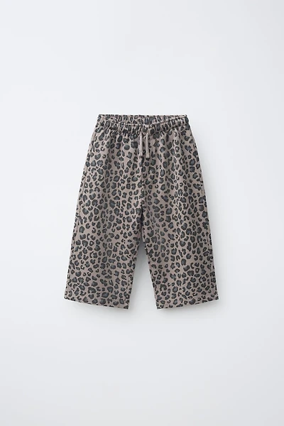 PANTALON BALLON ANIMAL PRINT EN MOLLETON
