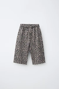 PANTALON BALLON ANIMAL PRINT EN MOLLETON