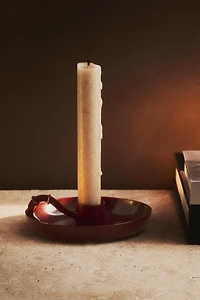 ROUND METAL CHRISTMAS CANDLESTICK