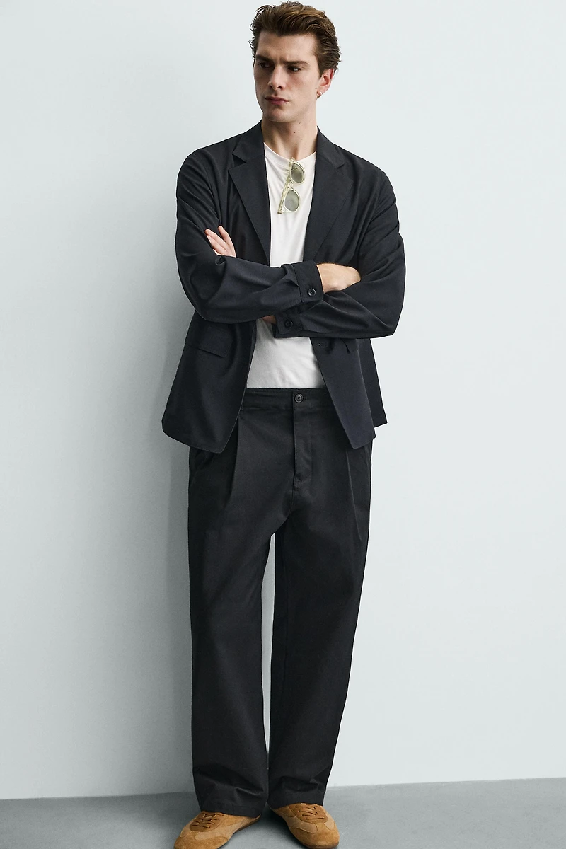 BLAZER RELAXED FIT MÉLANGE DE LAINE