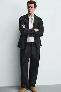 BLAZER RELAXED FIT MÉLANGE DE LAINE