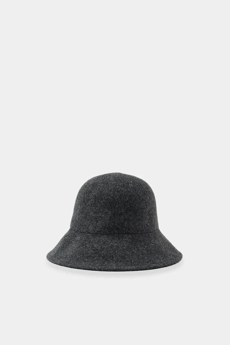 PLAIN WOOL BLEND HAT