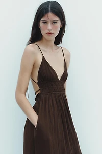 GAUZE MIDI DRESS