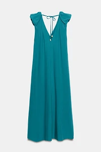 LONG DRESS WITH DEFINED SHOULDERS