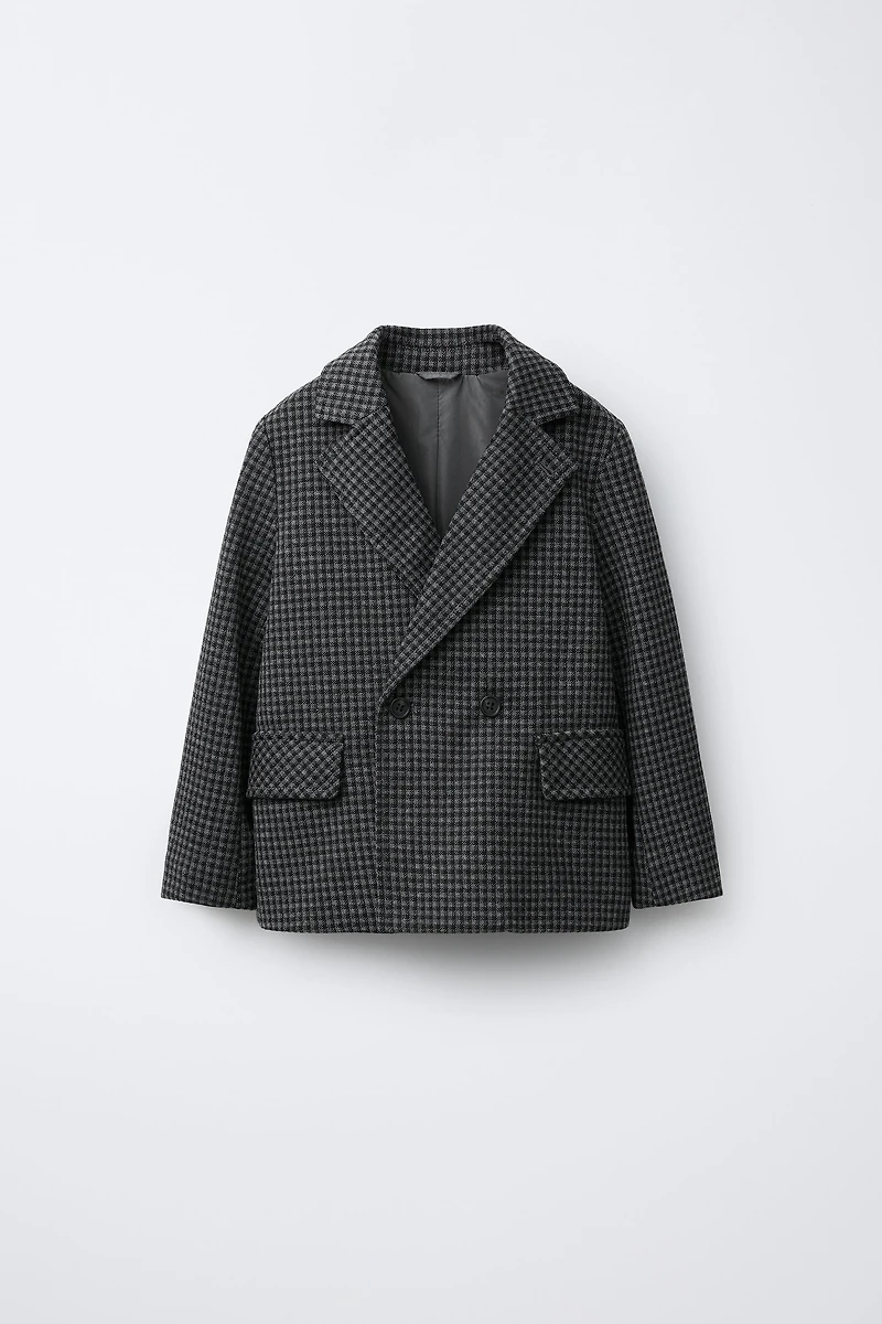 PLAID BLAZER