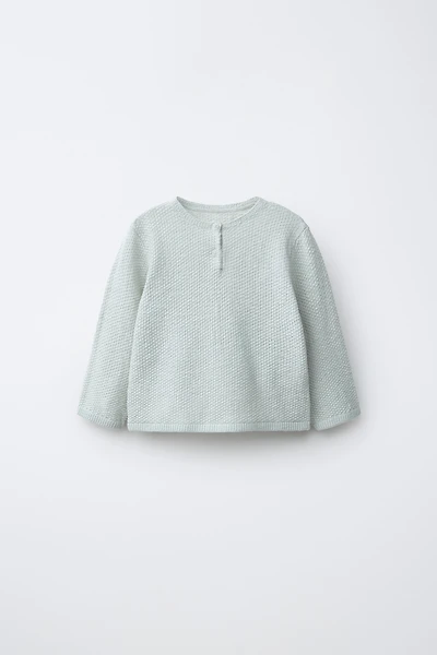 KNIT HENLEY JUMPER