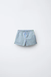 2-6 YEARS/ STRIPED SEERSUCKER SWIM SHORTS