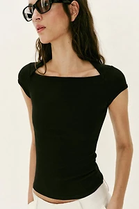 SQUARE NECKLINE T-SHIRT