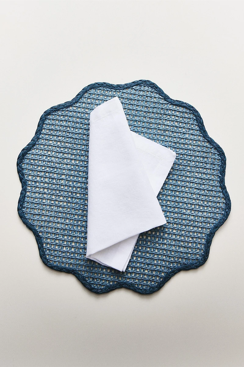 YELLOW FLORAL PAPER PLACEMAT