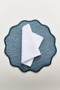 YELLOW FLORAL PAPER PLACEMAT