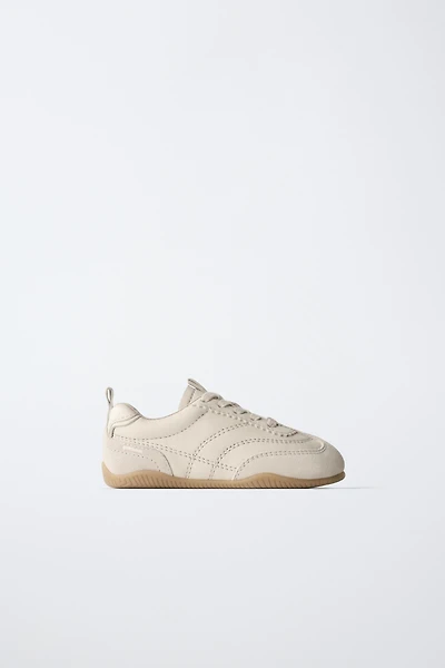 NEUTRAL LEATHER PLIMSOLLS