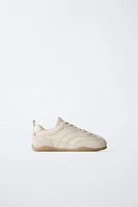 NEUTRAL LEATHER PLIMSOLLS