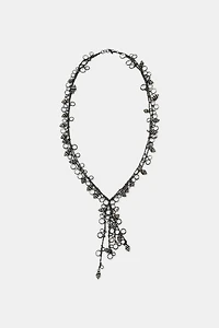 CHAIN SHELL JEWEL NECKLACE