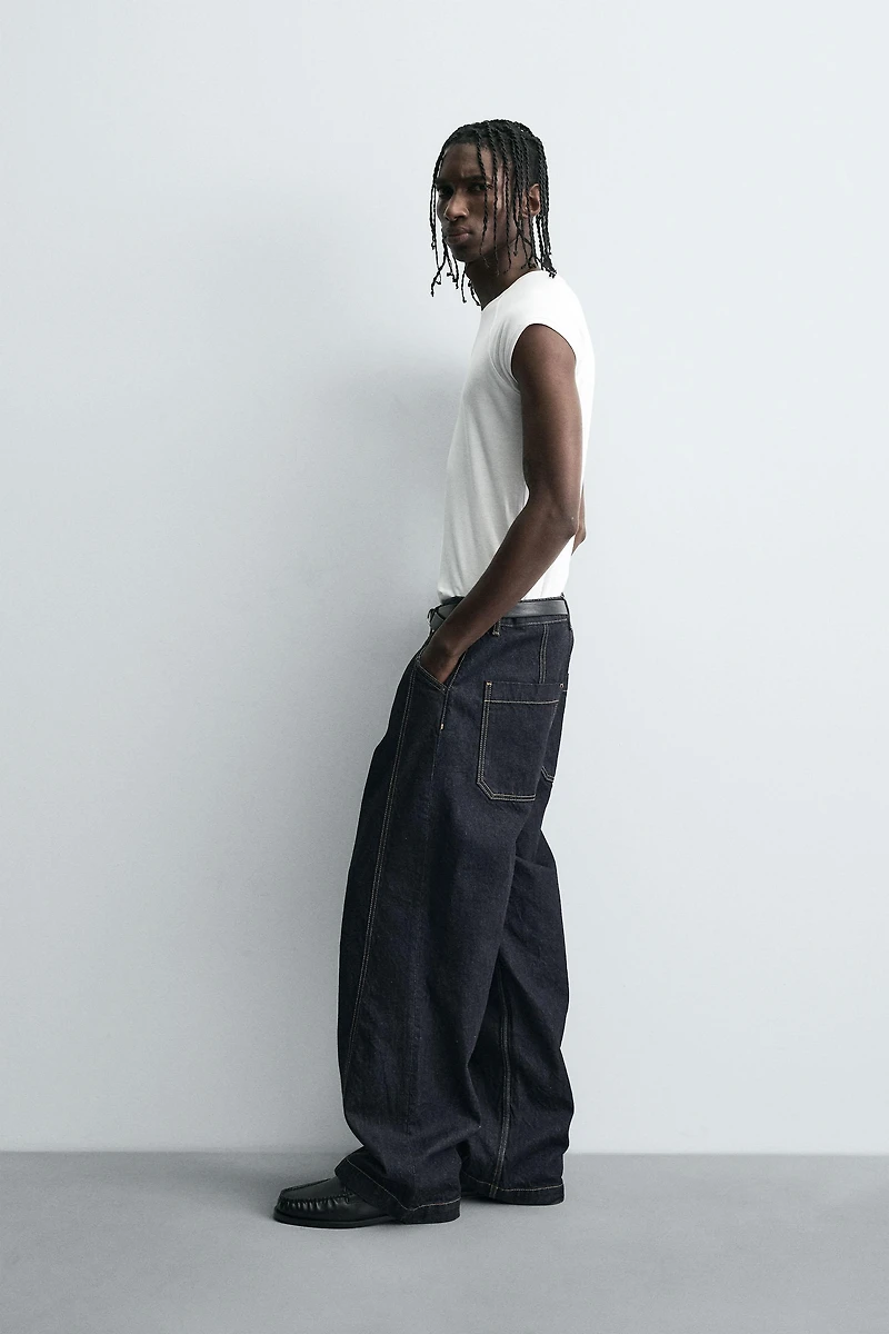 TWISTED SEAM BAGGY FIT JEANS