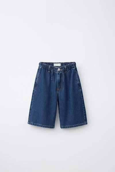 FLUID DENIM BERMUDA SHORTS
