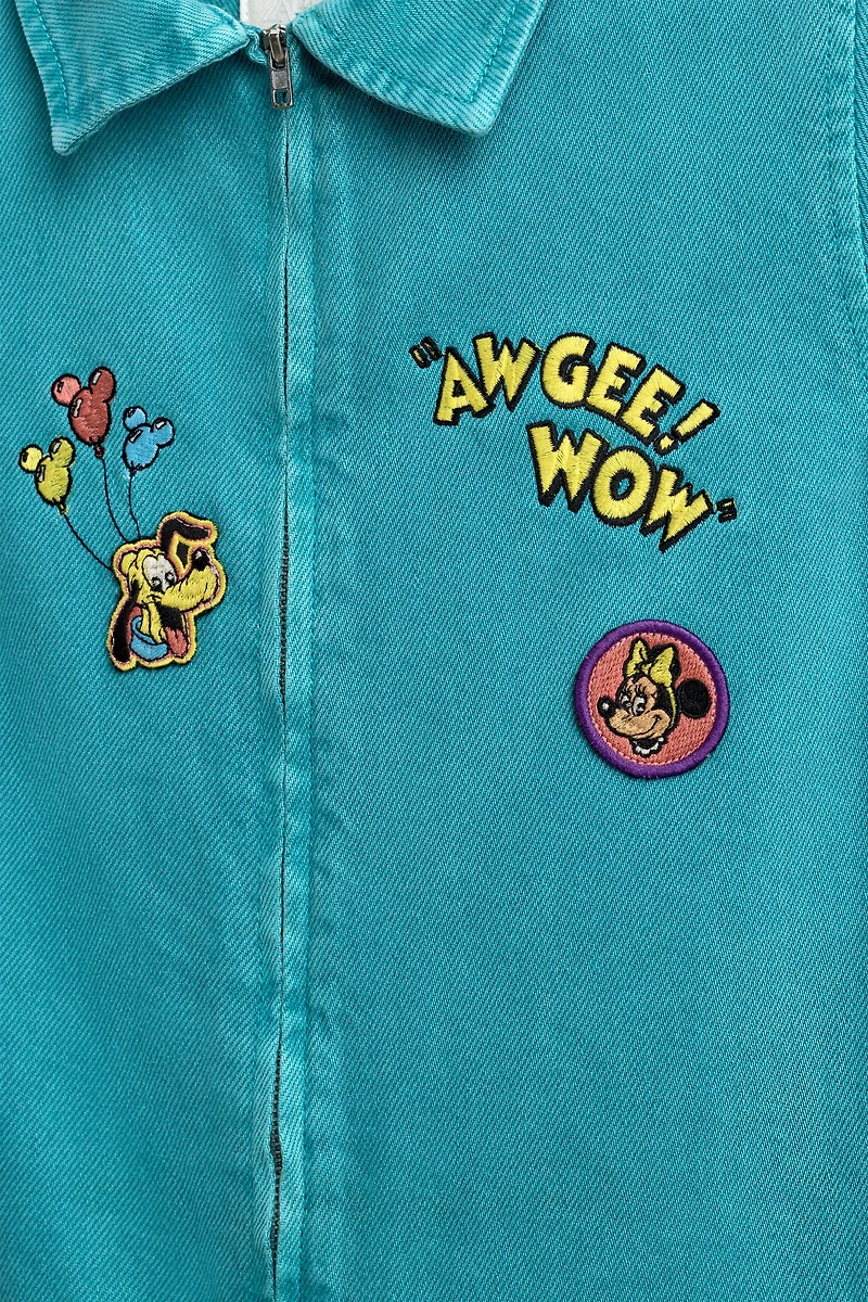 EMBROIDERED PATCH DENIM JUMPSUIT HARRY LAMBERT FOR ZARA X DISNEY