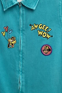 EMBROIDERED PATCH DENIM JUMPSUIT HARRY LAMBERT FOR ZARA X DISNEY