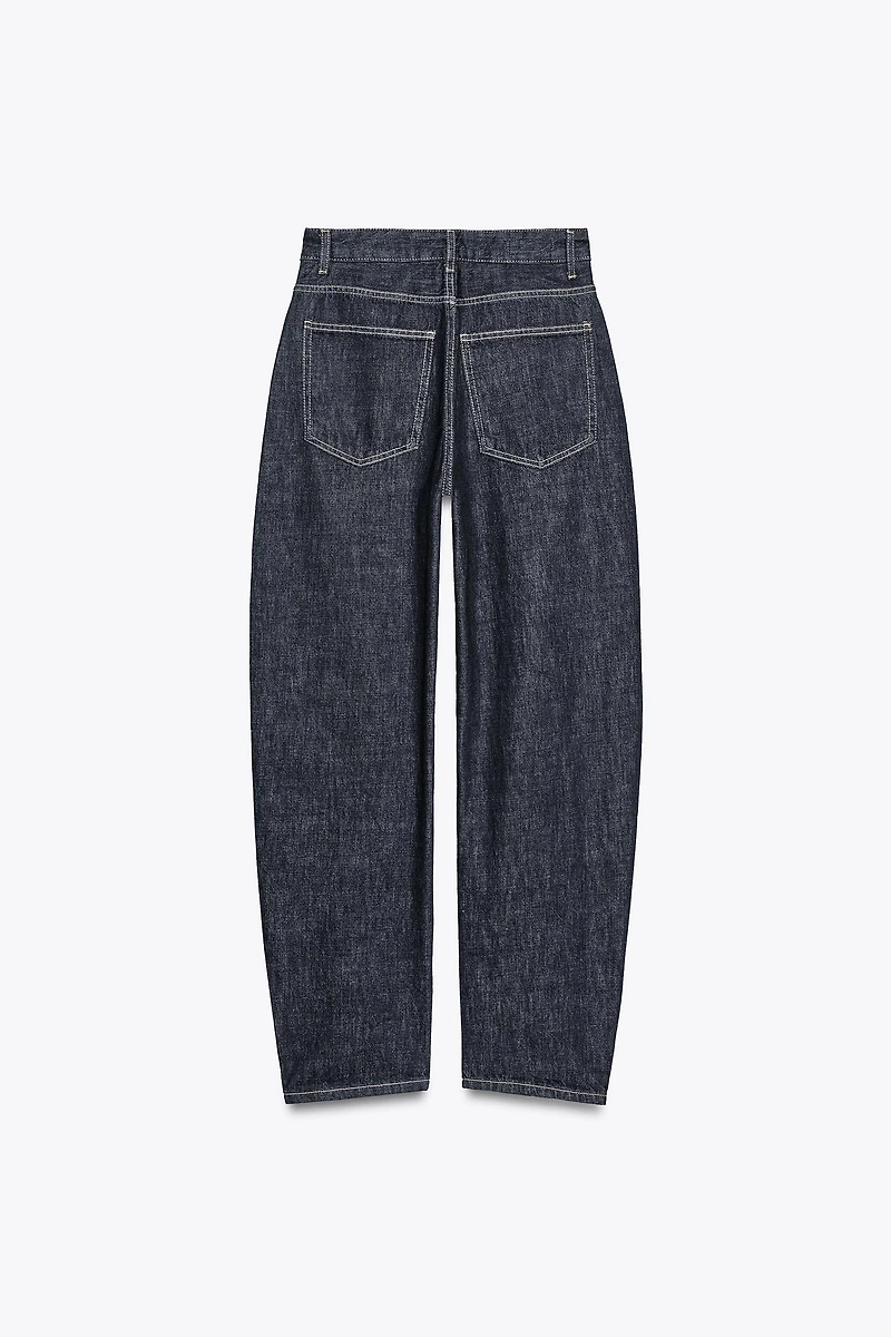HIGH WAIST BARREL TRF JEANS
