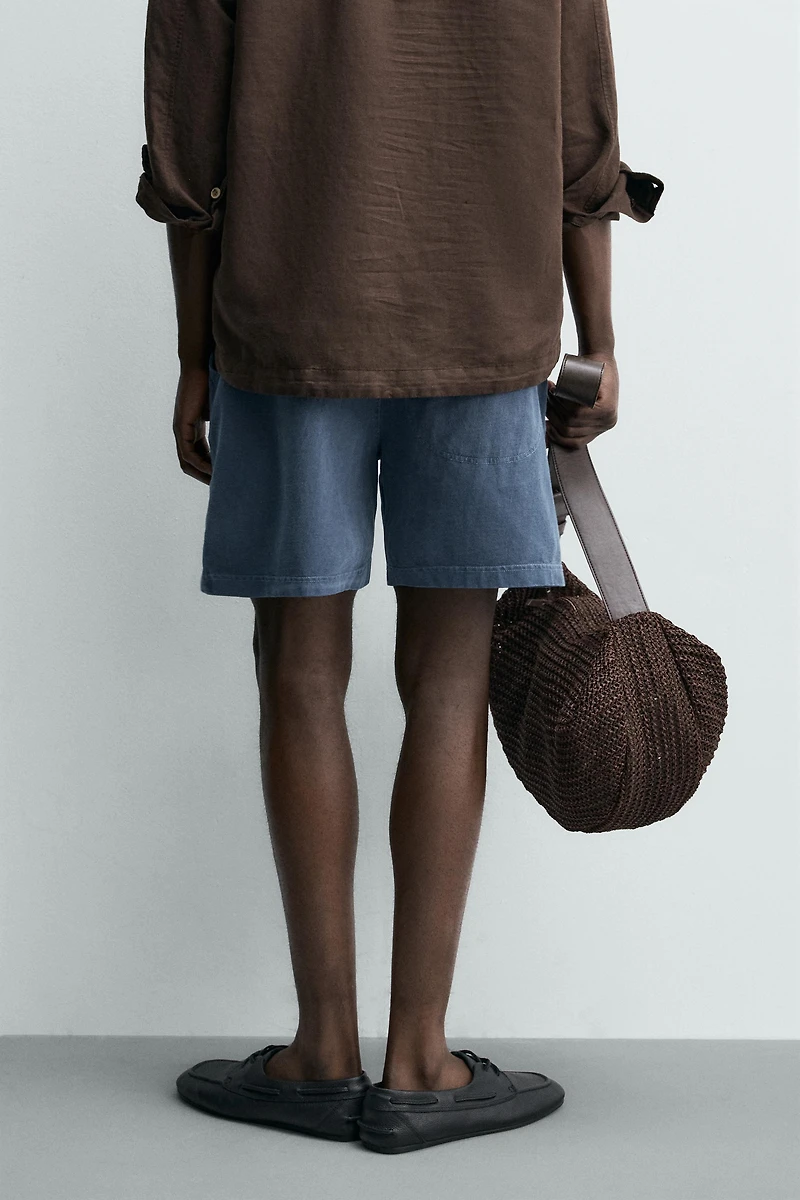 WASHED EFFECT JOGGER SHORTS