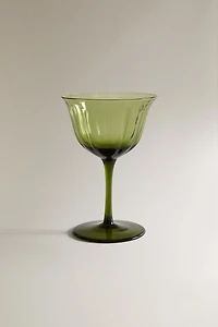 CHRISTMAS WINE GLASS WITH A RAISED DESIGN