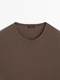 Distressed-effect short sleeve T-shirt