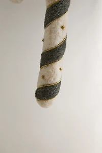 SET OF WOOL CANDY CANE CHRISTMAS TREE ORNAMENTS (SET OF 3)