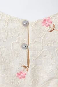 BLOUSE À FLEURS BRODÉES